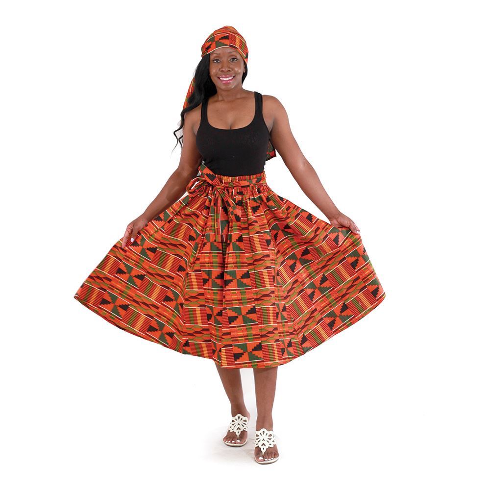 Flared Kente Skirt - Rema Collections