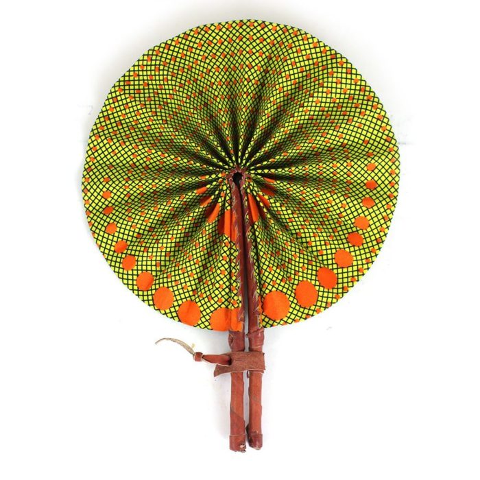 African Print Folding Fan