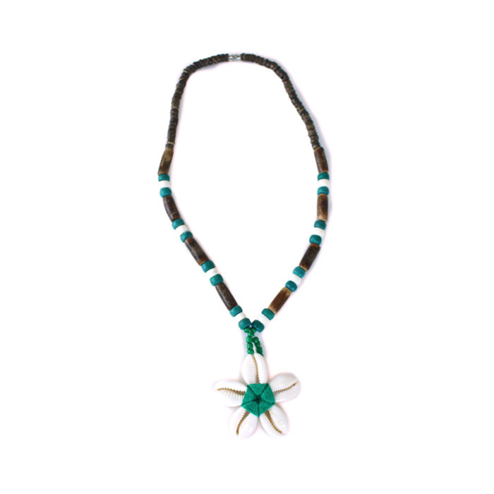 cowrie shell flower necklace